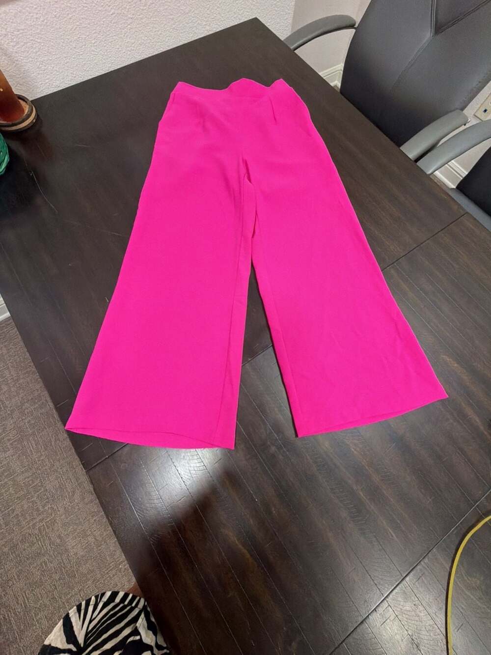Jodifl Hot Pink Smocked Waist Wide Leg Pants